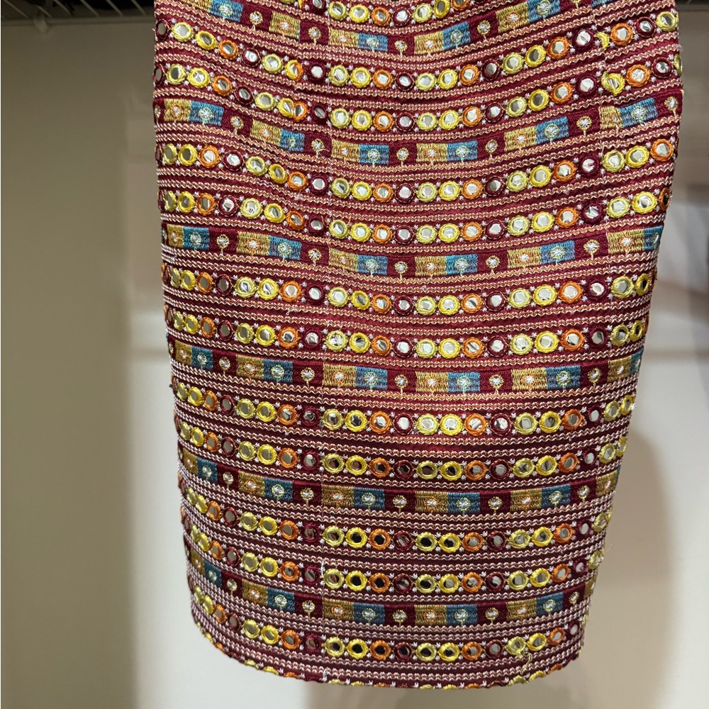 Multicolor Patterned Women's Skirt - Picture 2 of 3